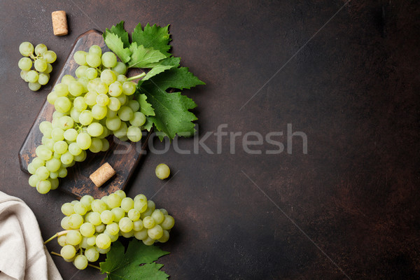 Uvas pedra topo ver espaço vinho Foto stock © karandaev