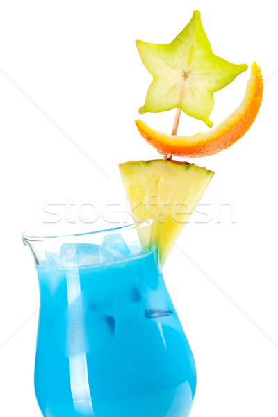 Blue Hawaii tropical cocktail Stock photo © karandaev