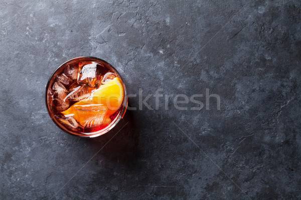 Negroni cocktail Stock photo © karandaev