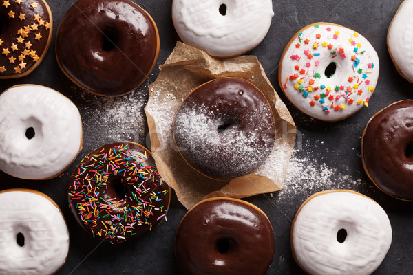 Colorful donuts Stock photo © karandaev