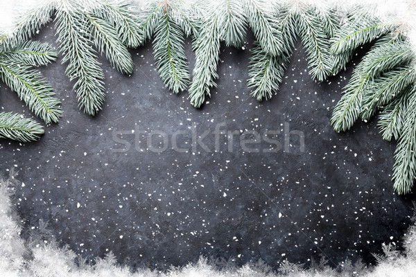 [[stock_photo]]: Noël · neige · pierre · texture · espace · de · copie