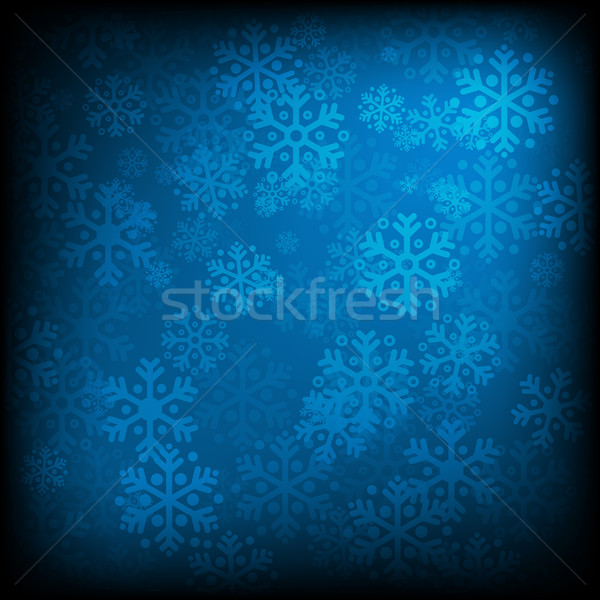 Résumé bleu Noël flocons de neige neige art [[stock_photo]] © karandaev