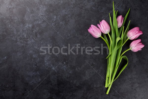 Fresh pink tulip flowers Stock photo © karandaev