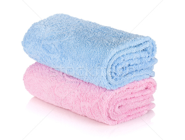 Blue and pink towels Stock photo © karandaev