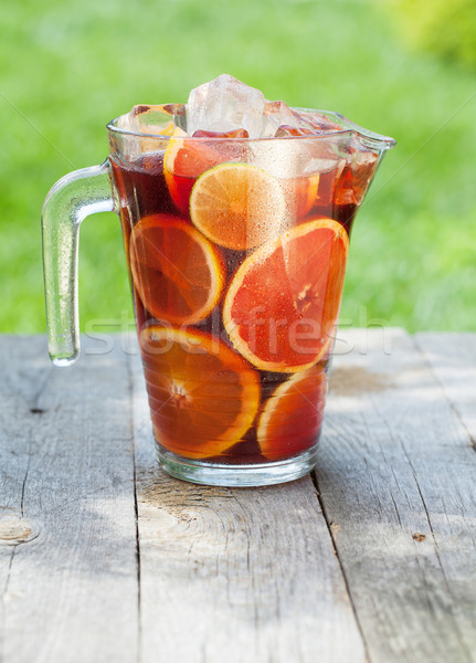 Erfrischend Obst Essen Wein Glas Stock foto © karandaev