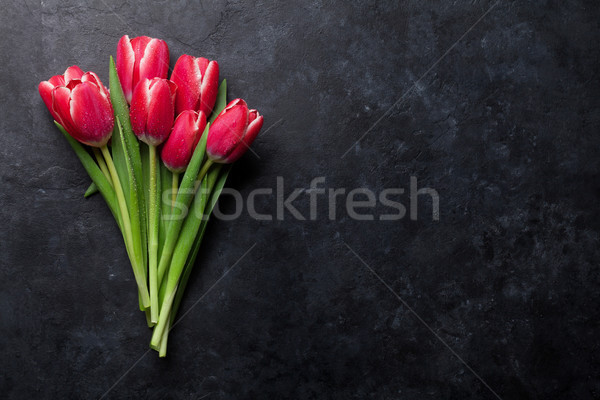 Red tulip flowers bouquet Stock photo © karandaev