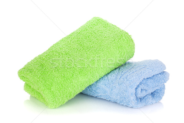 Blue and green towels Stock photo © karandaev