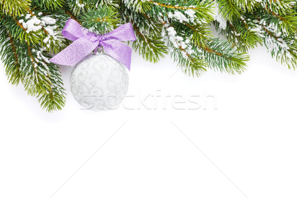 Stock foto: Weihnachten · farbenreich · Dekor · Schnee · isoliert
