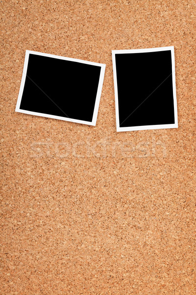 Polaroid Foto Frames Kork Textur Kopie Raum Stock foto © karandaev