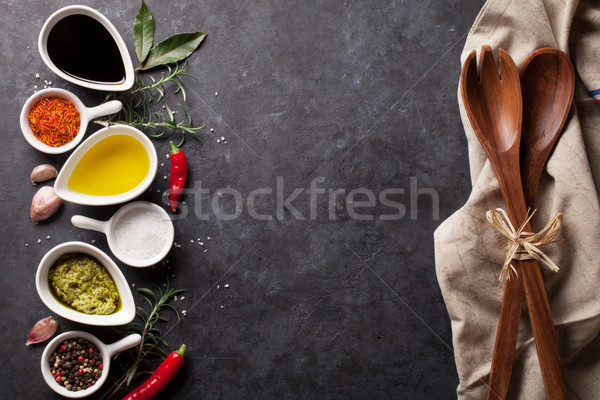 Stock photo: Herbs, condiments and spices