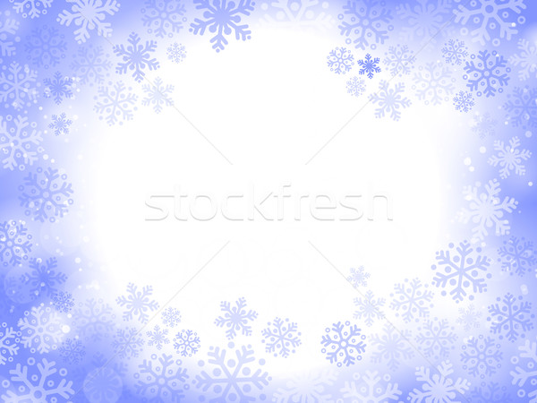 Absztrakt kék karácsony hópelyhek hó művészet Stock fotó © karandaev