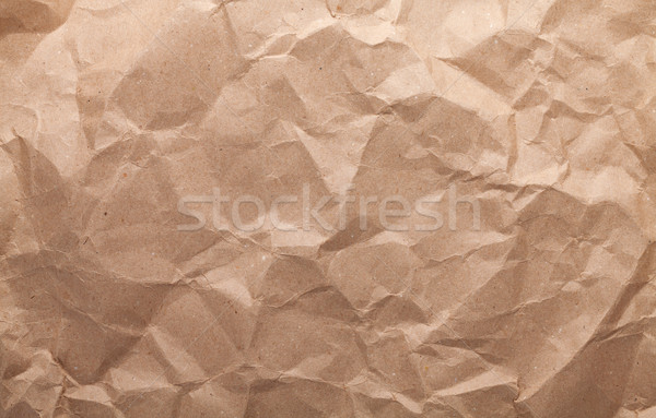Rumpled brown cardboard paper Stock photo © karandaev