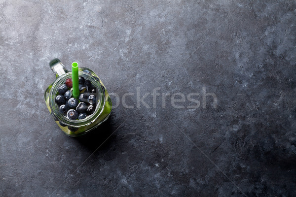 Stock photo: Fresh lemonade with summer fruits and berries