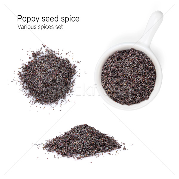 мак семени Spice изолированный белый лице Сток-фото © karandaev