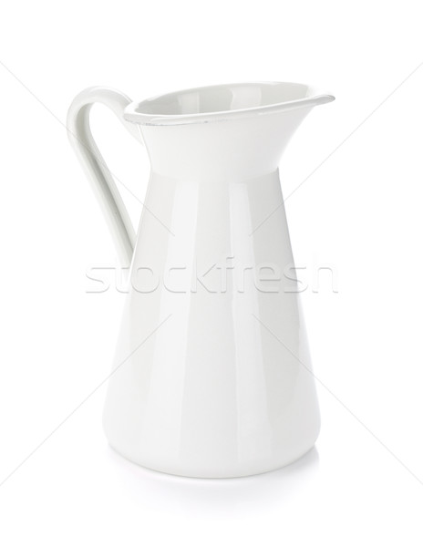 White metal milk pitcher Stock photo © karandaev