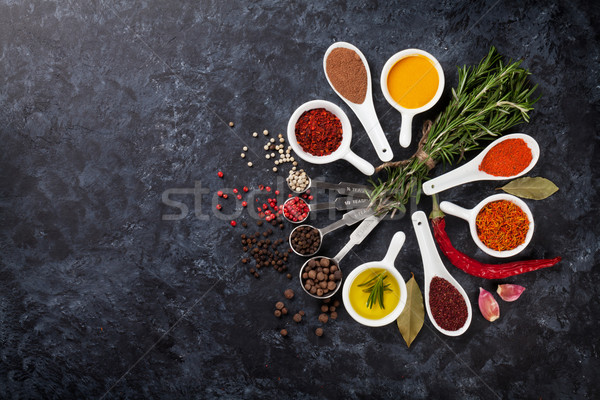 Herbs, condiments and spices Stock photo © karandaev