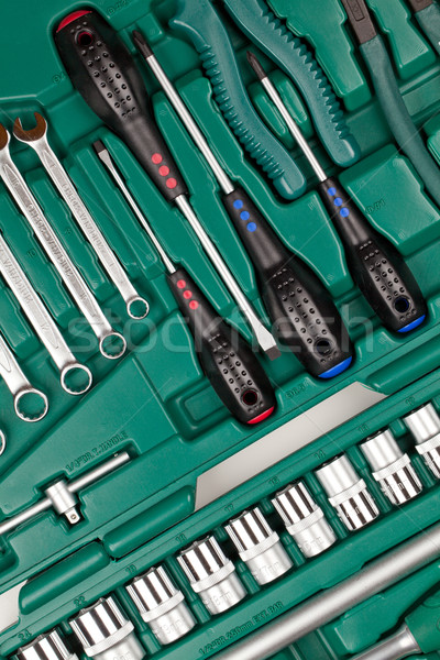 Tools in toolbox. Closeup Stock photo © karandaev