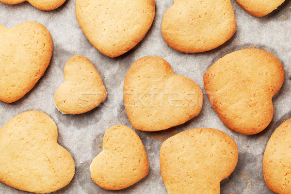 Corazón pan de jengibre cookies día de san valentín alimentos Foto stock © karandaev