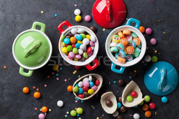 Colorful candies and lollypops Stock photo © karandaev