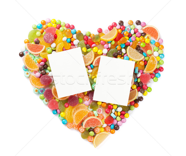 Colorful candies, jelly and marmalade heart Stock photo © karandaev
