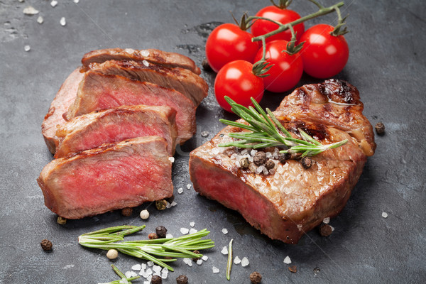 Grillés steak pierre table fond [[stock_photo]] © karandaev