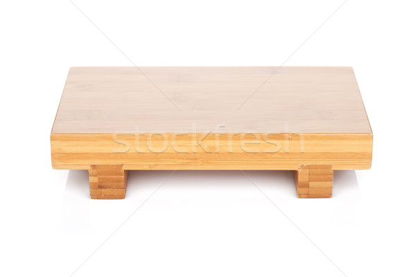Zdjęcia stock: Drewniany · stół · japońskie · jedzenie · odizolowany · biały · drewna · kuchnia