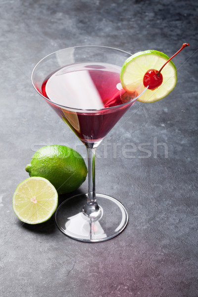 Cosmopolitan cocktail Stock photo © karandaev