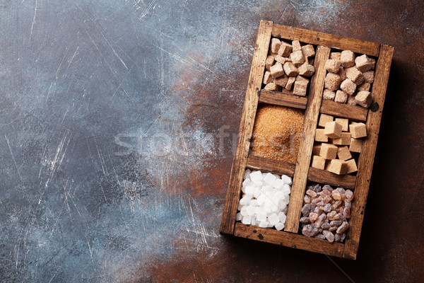 Various brown and white sugar Stock photo © karandaev