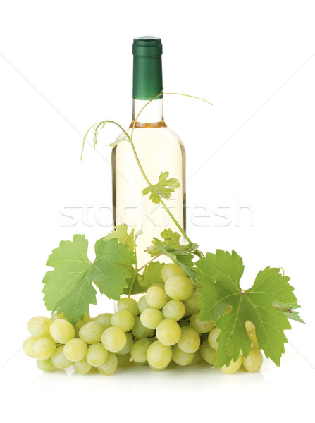 White wine and grapes Stock photo © karandaev