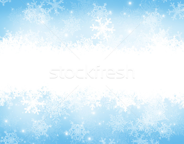 Résumé Noël bleu blanche flocons de neige neige [[stock_photo]] © karandaev