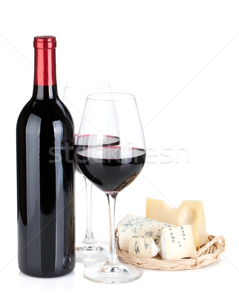 Red wine and cheese Stock photo © karandaev