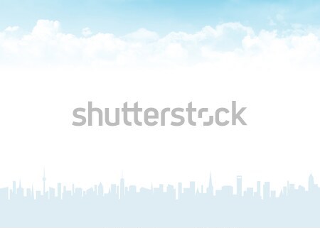Skyline and blue sky with clouds Stock photo © karandaev