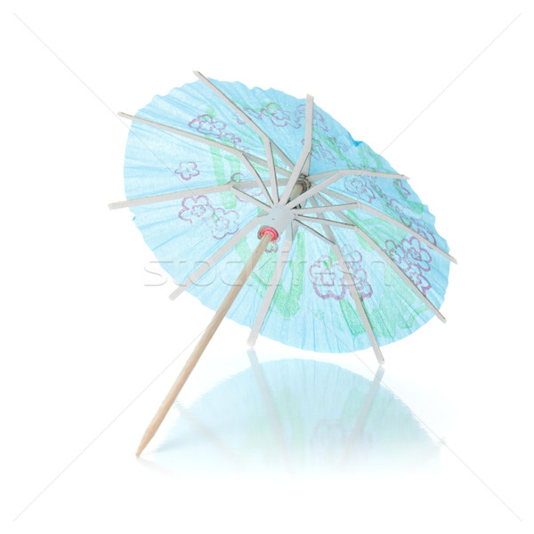 Blue cocktail umbrella Stock photo © karandaev