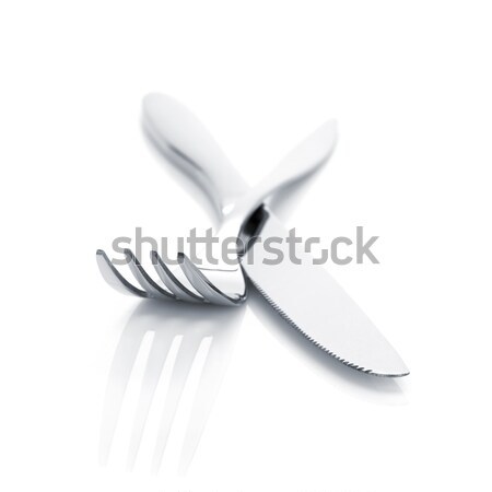 Silverware or flatware set of fork and knife Stock photo © karandaev