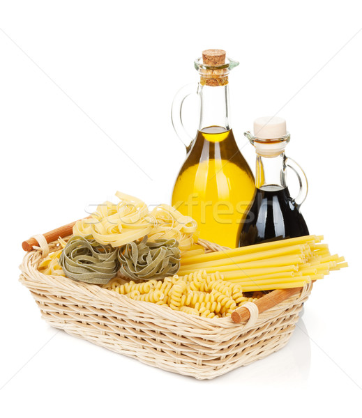 Pasta with olive oil and vinegar Stock photo © karandaev