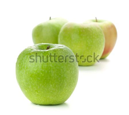 Stock foto: Vier · voll · grünen · Äpfel · wenig