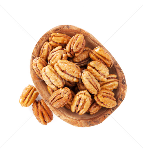 Pecan nuts in bowl Stock photo © karandaev