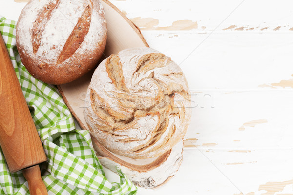 Homemade crusty bread Stock photo © karandaev