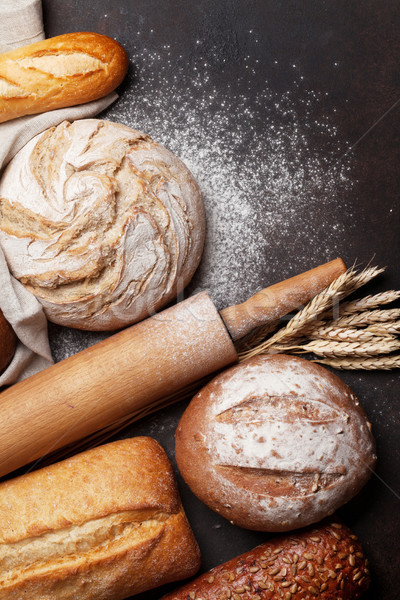 Stock photo: Various crusty bread and buns