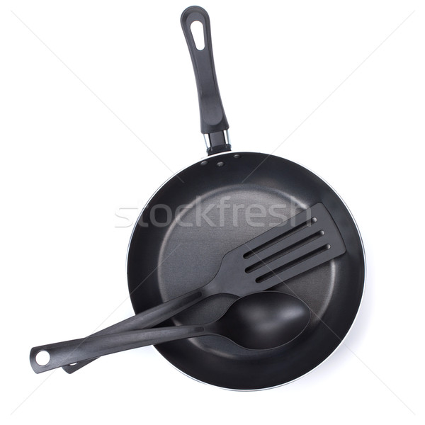 Frying pan with utensils Stock photo © karandaev