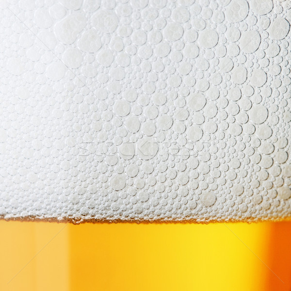 Macro beer with froth Stock photo © karandaev