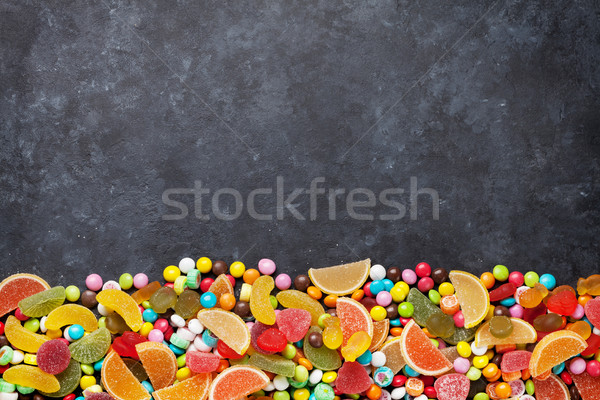 Colorful candies, jelly and marmalade Stock photo © karandaev