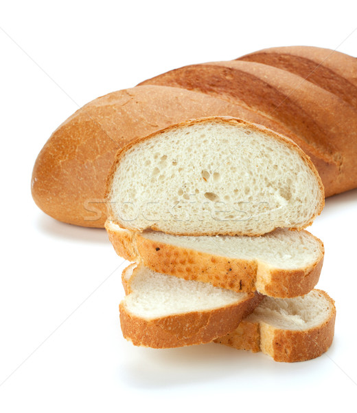 Foto stock: Pão · pão · isolado · branco