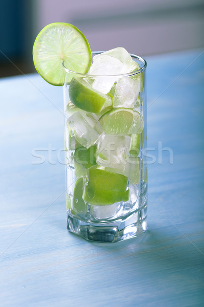 Fresh lime cocktail with ice Stock photo © karandaev