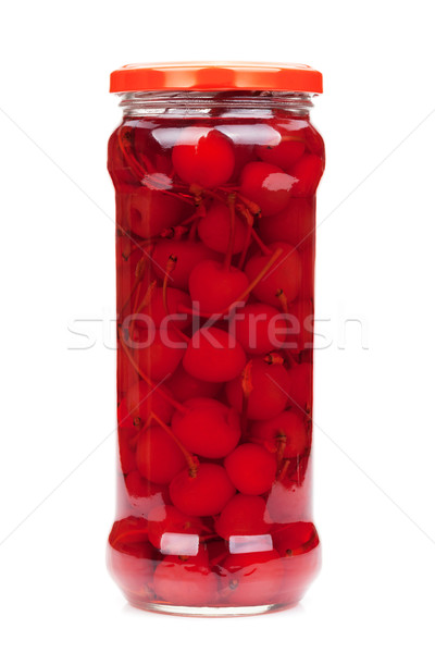 Cocktail cherry glass jar Stock photo © karandaev