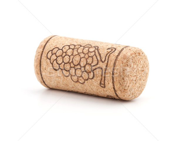Wine cork with grape illustration Stock photo © karandaev