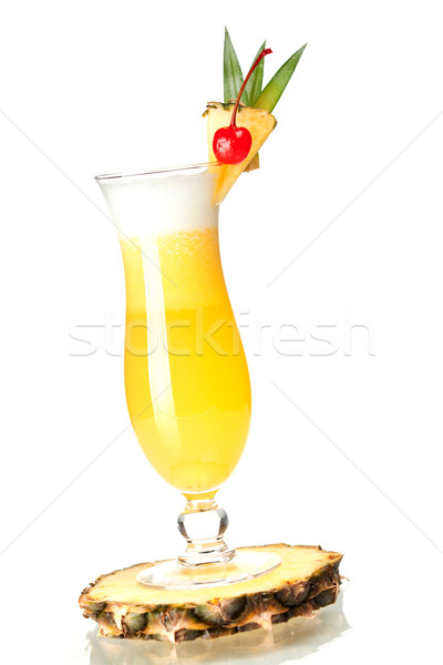 Cocktail collection: Pina Colada on pineapple slice Stock photo © karandaev