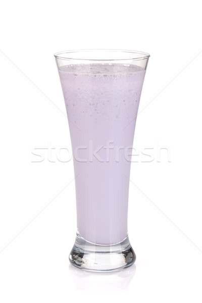 BlackBerry melk smoothie geïsoleerd witte partij Stockfoto © karandaev