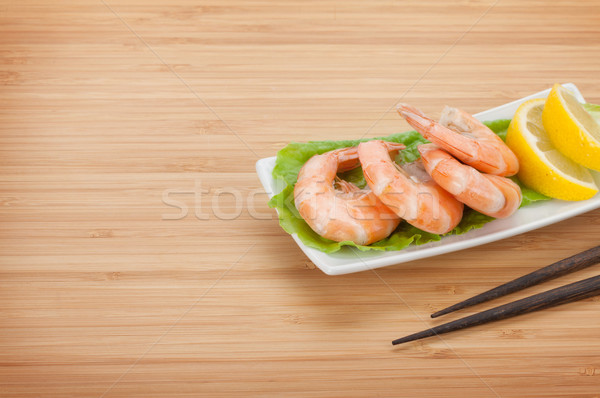 [[stock_photo]]: Cuit · citron · baguettes · table · en · bois · espace · de · copie · feuille