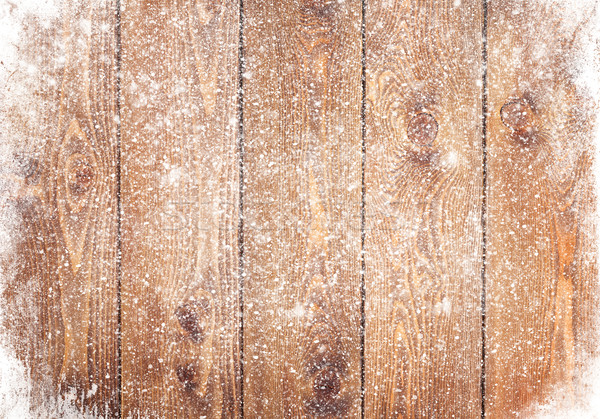 Zdjęcia stock: Stare · drewno · tekstury · śniegu · christmas · drewna · ściany